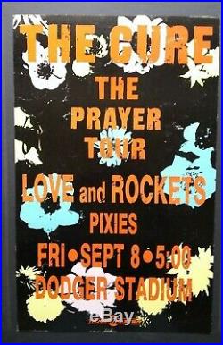 THE CURE/LOVE AND ROCKETS/PIXIES Original Promo Concert Poster 1989 L. A. Bauhaus