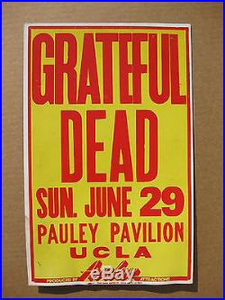 THE GRATEFUL DEAD Pauley Pavilion UCLA Cardboard CONCERT POSTER Jerry Garcia