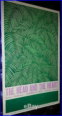 THE HEAD AND THE HEART Ryman Nashville HATCH SHOW PRINT Concert Poster Tour 2016