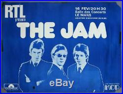 THE JAM mega rare vintage original Le Mans, France 1978 concert poster PUNK