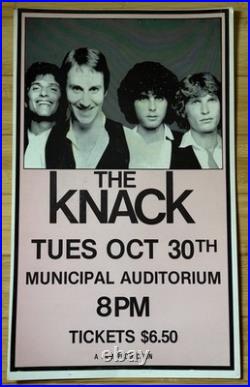 THE KNACK 1979 Concert Poster AUSTIN MUNICIPAL AUDITORIUM Austin TX 1979 DAZE THE KNACK 1979 Concert Poster AUSTIN MUNICIPAL AUDITORIUM Austin TX 1979 DAZE