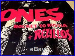 THE RAMONES+REZILLOS 1977 UK Concert Poster, Large 29X38 Rocket 2 Russia-Punk