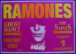 THE RAMONES the saints original concert poster punk'89