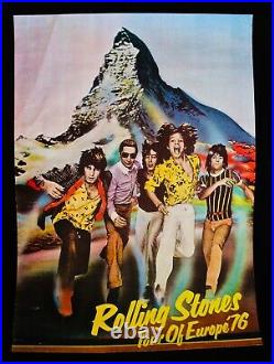 THE ROLLING STONESOriginal Tour Of Europe'76 Concert PosterMade In The UK
