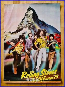 THE ROLLING STONESOriginal Tour Of Europe'76 Concert PosterMade In The UK
