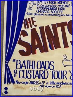 THE SAINTS. RARE ORIGINAL Aussie/OZ Concert/gig/Tour POSTER (1985)
