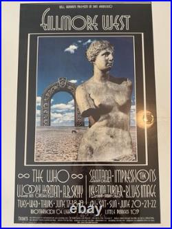 THE WHO BG 178 FILLMORE Concert Poster 1969 BILL GRAHAM SIGNED BY DAVID SINGER