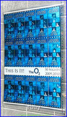 THIS IS IT Movie Poster Art MICHAEL JACKSON Tickets Sheet UK Concerts BLUE VER