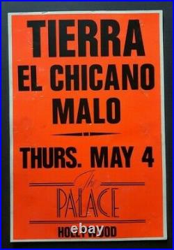 TIERRA/EL CHICANO/MALO Original Promo Concert Poster 1989 Latin R&B Soul Funk