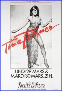 TINA TURNER PARIS 1982 French concert poster 44x63 RARE