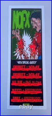 Taz Nofx Silkscreen Rock Concert Poster Signed Numbered Gigbutt Squat All Day