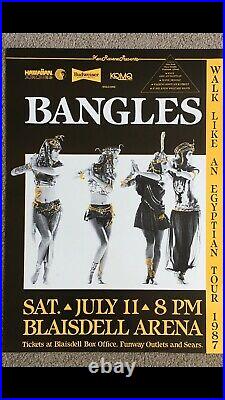 The Bangles 1987 Original Hawaii Concert Poster Walk Like An Egyptian Tour