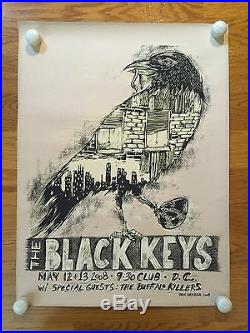 The Black Keys 2008 May Tour Concert Poster Washington 930 Club Dan Grzeca
