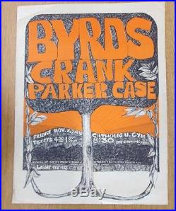 The Byrds Washington DC 1970 Original Concert Poster Rare