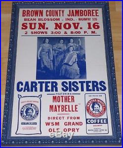The Carter Sisters Mother Maybelle 1952 Original Concert Poster Country Music