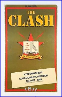 The Clash 1982 San Francisco Concert Poster USA