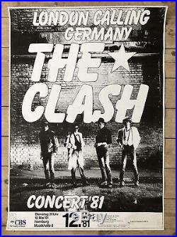 The Clash Original 1981 Hamburg London Calling Germany Concert Poster