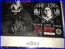 The Cult Signed Love Concert Gig Poster Detroit Fillmore Ian Astbury Billy Duffy