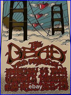 The Dead Warfield Valentine's Day Original Signed Concert Poster