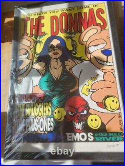 The Donnas Concert Poster 2000 Jermaine Rogers Autographed FREE Shipping