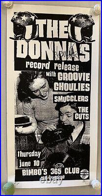 The Donnas San Francisco 1999 Signed Original Silkscreen Concert Poster