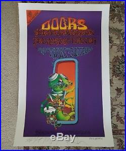 The Doorsconcert Posterultra Rare 347 Of 500hand Signed By 3 Living Members