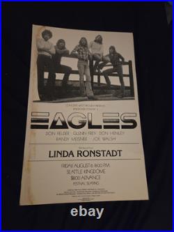 The Eagles Frey Henley Linda Ronstadt Cardboard Boxing Style Concert Poster