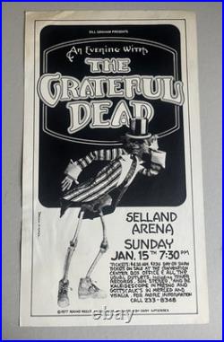 The Grateful Dead Concert Poster Selland Arena Fresno 1977 Randy Tuten