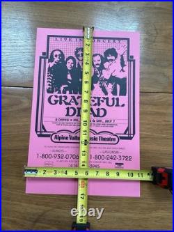 The Grateful Dead Original 1984 Alpine Valley Concert Tour Promotional Poster