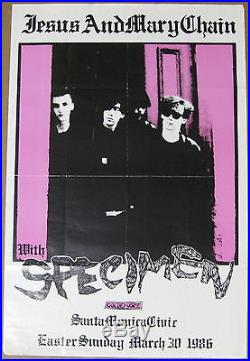 The JESUS And MARY CHAIN Santa Monica Civic 1986 CONCERT POSTER Goldenvoice PUNK