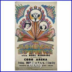 The Jimi Hendrix Experience 1969 Cobo Arena Detroit Concert Poster (USA)