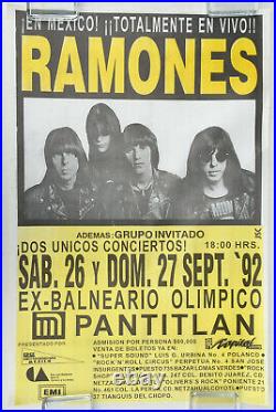 The RAMONES Ex-Balneario Olímpico Pantitlán MEXICO CITY 1992 PUNK Concert POSTER