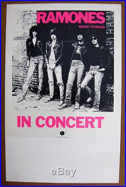 The RAMONES Rocket To Russia 1977 US PROMO POSTER Concert Tour Blank PUNK VG