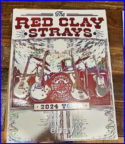 The RED CLAY STRAYS 2024 Tour Foil Concert Poster Rare