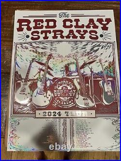 The RED CLAY STRAYS 2024 Tour Foil Concert Poster Rare