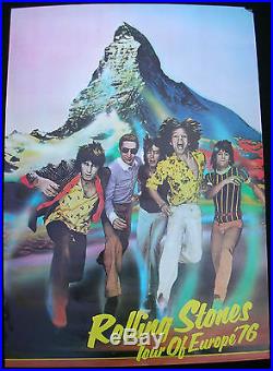 The ROLLING STONES Tour Of Europe'76 UK ORG Concert POSTER Mick Keith Watts