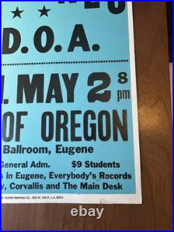 The Ramones ORIGINAL Concert Poster 1984, Eugene, Oregon punk