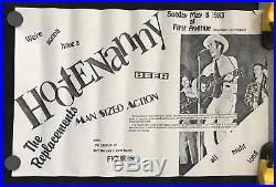 The Replacements Hootenanny 11 x 16.75 Original 1983 Concert Poster