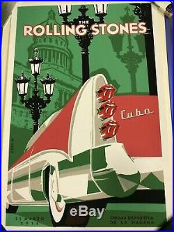 The Rolling Stones Poster Havana Cuba Concert March 25/2016 Exclusive Original