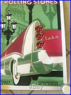 The Rolling Stones Poster Havana Cuban Concert 25 March 2016 Original