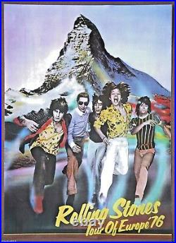 The Rolling Stones Vintage Original European 1976 Tour Concert Poster