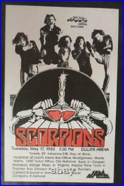The Scorpions Duluth 1983 Concert Poster Original