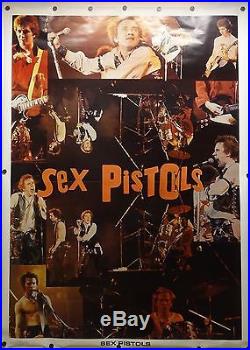 The Sex Pistols 42x58 Concert Collage Subway Music Poster 1978 Original