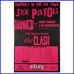 The Sex Pistols The Clash 1976 Anarchy In The UK Torquay Concert Poster (UK)