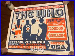 The Who 20x24 One Night Only Concert Poster 2016 Boston Hard to find! #17/250 The Who 20x24 One Night Only Concert Poster 2016 Boston Hard to find! #17/250