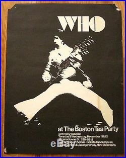 The Who Boston MA Tea Party Concert Poster 1969 Ultra Rare