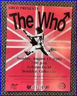 The Who Boulder Colorado 1989 Concert Poster Original