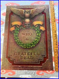 The Who/Grateful Dead SIGNED Oakland Stadium Concert Poster (Bill Graham, 1976)