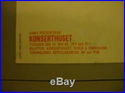 Thelonious Monk 1961 Original Concert Poster Sweden Rare