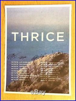 Thrice Tour 2016 Signed Original Concert Poster Autograph